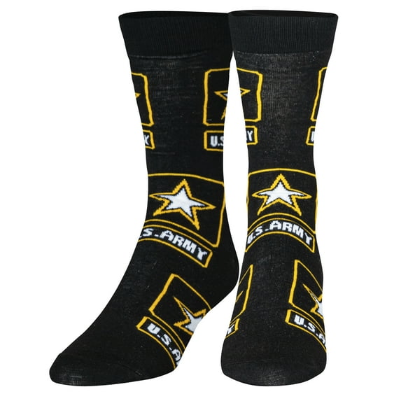 Crazy Socks US Army Fun Print Novelty Crew Socks for Men