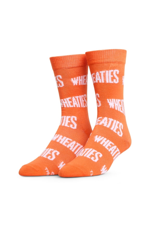 Crazy Socks – Wheaties Cereal Logo – Unisex Crew Socks Large – Officially Licensed General Mills