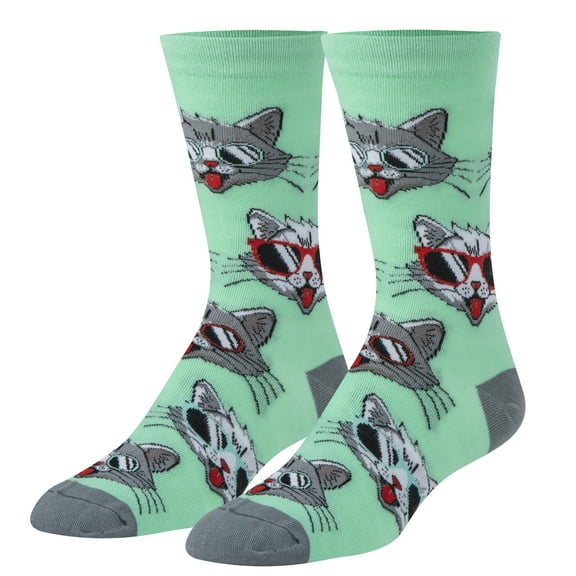 Crazy Socks, Womens, Animals, Cool Cats, Crew Socks, Novelty Silly Fun Cute