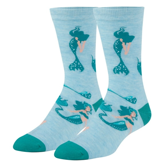 Crazy Socks, Womens, Animals, Mermaid, Crew Socks, Novelty Silly Fun Cute