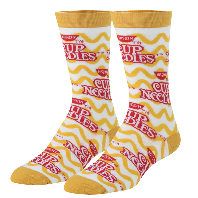 Crazy Socks, Womens, Food, Cup Noodles, Crew Socks, Novelty Silly Fun Cute