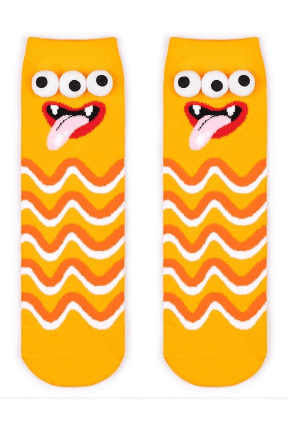 Crazy Socks for Kids - Cute Crew Silly Socks Funny Style Colorful Cute Monster Crew Socks for 3-12 Years Kids