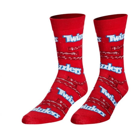 Crazy Socks for Men, Twizzlers Licorice Candy, Funny Colorful Prints, Large