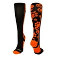 thumbnail image 1 of Crazy Socks with Paws Over the Calf (Black/Orange, Small), 1 of 2