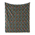thumbnail image 1 of Crazy Soft Flannel Fleece Throw Blanket, Abstract Watermelon Pattern with Psychedelic Style Illustration of Exotic Fruit, Cozy Plush for Indoor and Outdoor Use, 50" x 60", Multicolor, by Ambesonne, 1 of 6
