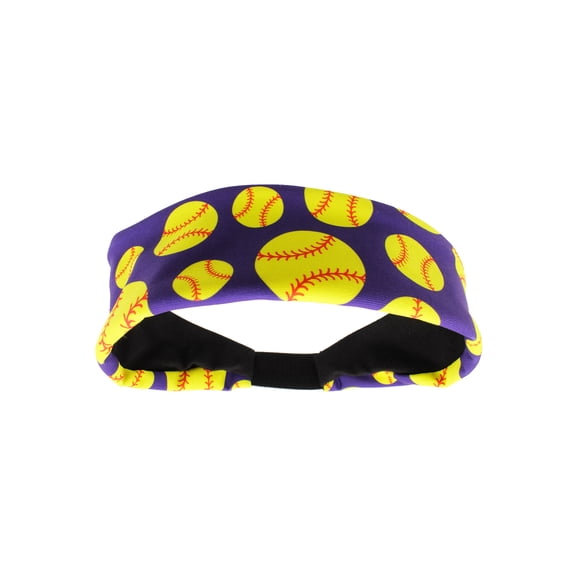 Crazy Softball Headband (Purple, One Size)