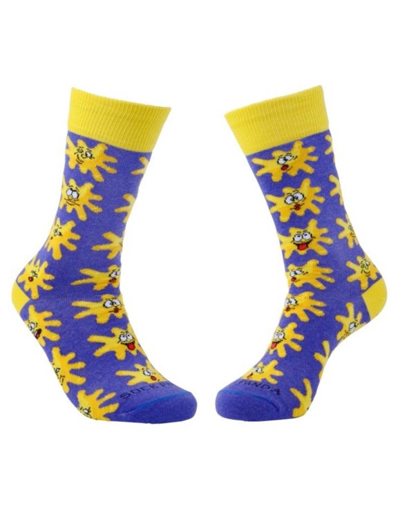 Crazy Splat Face Socks from the Sock Panda (Adult Small - Shoe Sizes 2-5)
