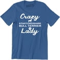 thumbnail image 1 of Crazy Staffordshire Bull Terrier Lady - For Dog Lover Men's Tee Shirt, 1 of 4