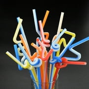 Crazy Straws,50 Pcs Plastic Reusable Drinking Straws Gifts &Adults, Loop Curly Crazy Drinking Straws for Classroom Activities Gift Christmas Birthday Wedding Party Supplies Decoration