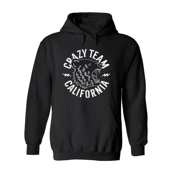 Crazy Team Slogan Hoodie Men -Image by Shutterstock, Male Medium