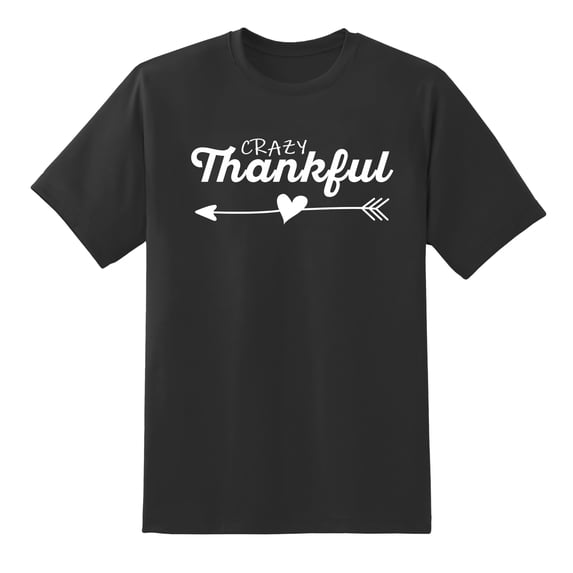 Crazy Thankful Love Arrow Cute Design Men Mens Graphic T Shirts Black,XXL
