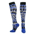 thumbnail image 1 of Crazy Tie Dye Socks Over the Calf (Royal/Black/White, Medium), 1 of 2