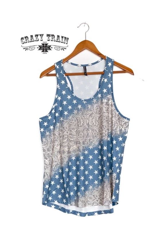 Crazy Train Leather Lass Tank Top