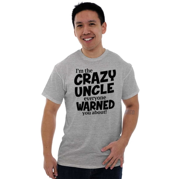 Crazy Uncle Family Relative Warning Men's Big & Tall Crewneck Graphic Tee Brisco Brands 2X