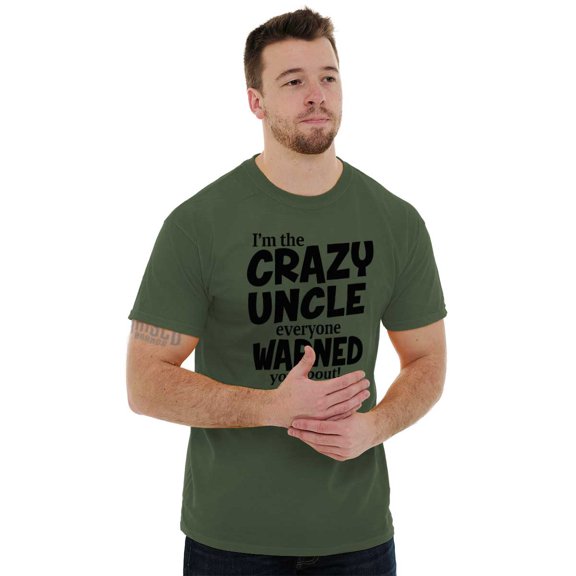 Crazy Uncle Family Relative Warning Men's Graphic T Shirt Tees Brisco Brands L