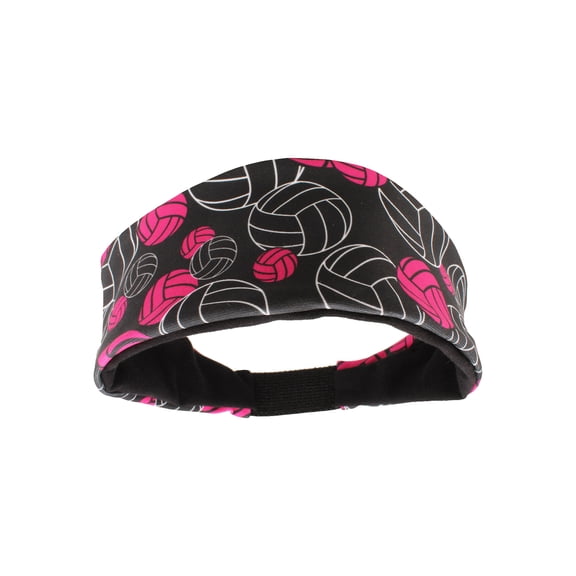 Crazy Volleyball Headband (Black/Neon Pink, One Size)