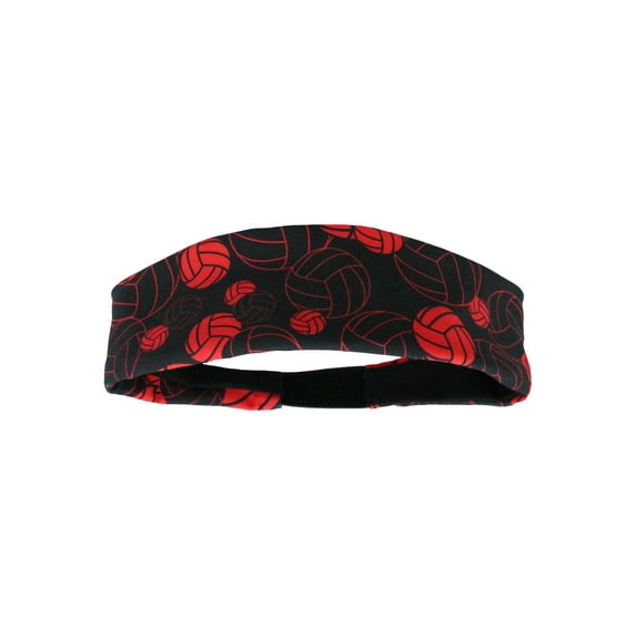 Crazy Volleyball Headband (Black/Red, One Size)
