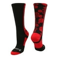 thumbnail image 1 of Crazy Volleyball Logo Crew Socks (Black/Red, Large), 1 of 2