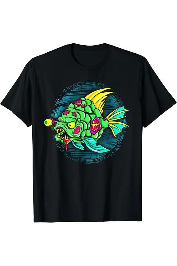 Crazy Zombie Fish T-shirt