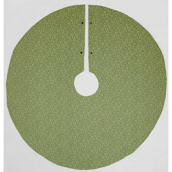 Crazy for Daisies Christmas Tree Skirt By Penny's Needful Things (Lime Green) (Round)