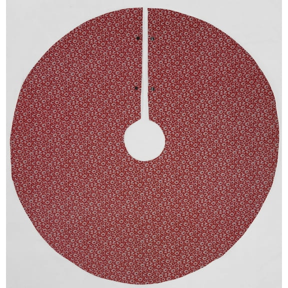 Crazy for Daisies Christmas Tree Skirt By Penny's Needful Things (Red) (Round)