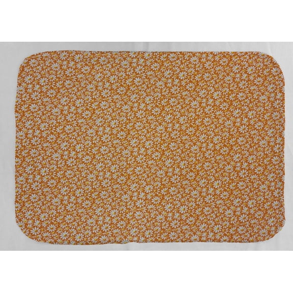 Crazy for Daisies Dish Drying Mat by Penny's Needful Things (Terrycloth Color: Gray) (Orange)