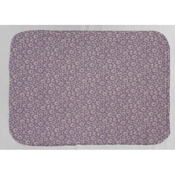Crazy for Daisies Dish Drying Mat by Penny's Needful Things (Terrycloth Color: Off White) (Lilac)