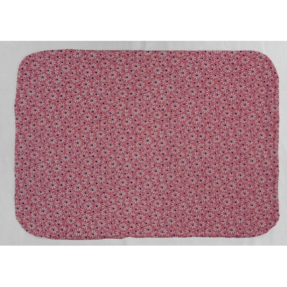 Crazy for Daisies Dish Drying Mat by Penny's Needful Things (Terrycloth Color: Off White) (Pink)