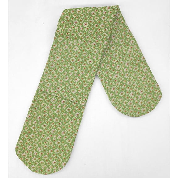 Crazy for Daisies Double Oven Mitt by Penny's Needful Things (Lime Green)