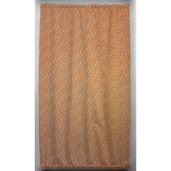 Crazy for Daisies French Door Curtain Panel with Tie Back by Penny's Needful Things (Unlined) (Orange)