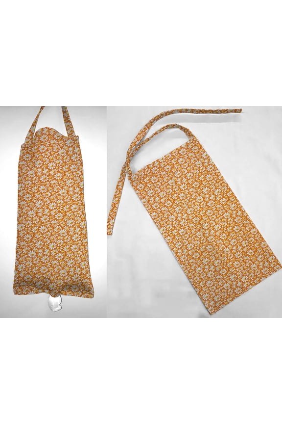 Crazy for Daisies Grocery Plastic Shopping Bag Holder by Penny's Needful Things (Orange)