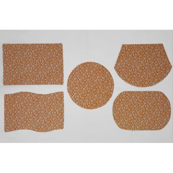 Crazy for Daisies Placemats by Penny's Needful Things (Wedge - Set of 2) (Orange)