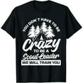 thumbnail image 1 of t-shirt Crazy to be a scout leader - Scouting T-Shirt mens，black，women，funny，journey，Crew Neck, Short Sleeve,printing, 1 of 4