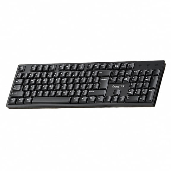 CrazyLink Computer keypads,Ultra-Slim Compact USB Wired Keyboard for Mac and PC(Black)