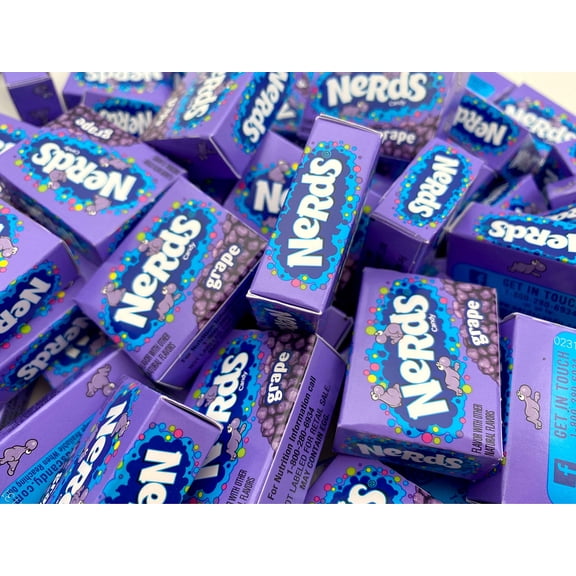 CrazyOutlet Candy Nerds Grape Flavor, 70 Purple Mini Boxes