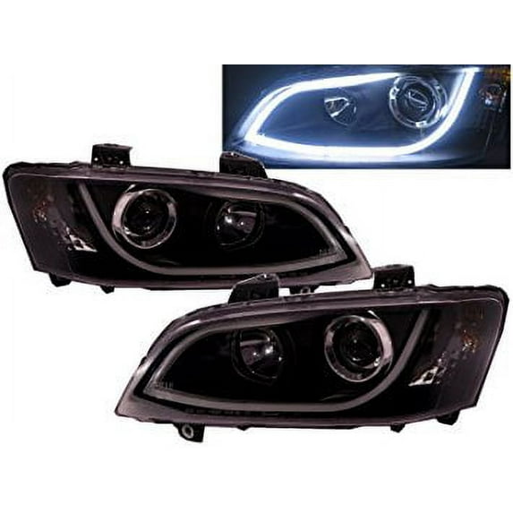 CrazyTheGod G8 Projector Headlight LED DRL R8Look BLACK V2 for PONTIAC