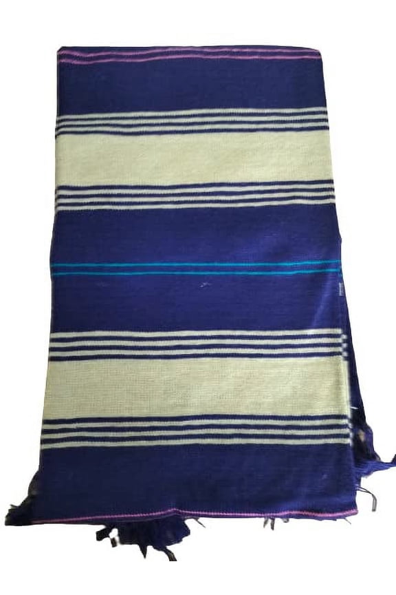 Crazybachat Warm Winter Pattern Unisex Royal Blue Scarf