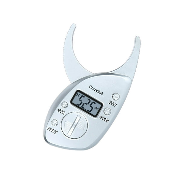 Crazylink Body fat calipers, Body Fat Caliper with LCD Screen - Accurate Handheld Body Fat Measurement Tool for Men and Women