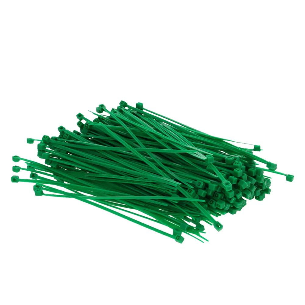 Crazyview 5*200 Green 100 SelfLocking Cable Ties Releasable Nylon
