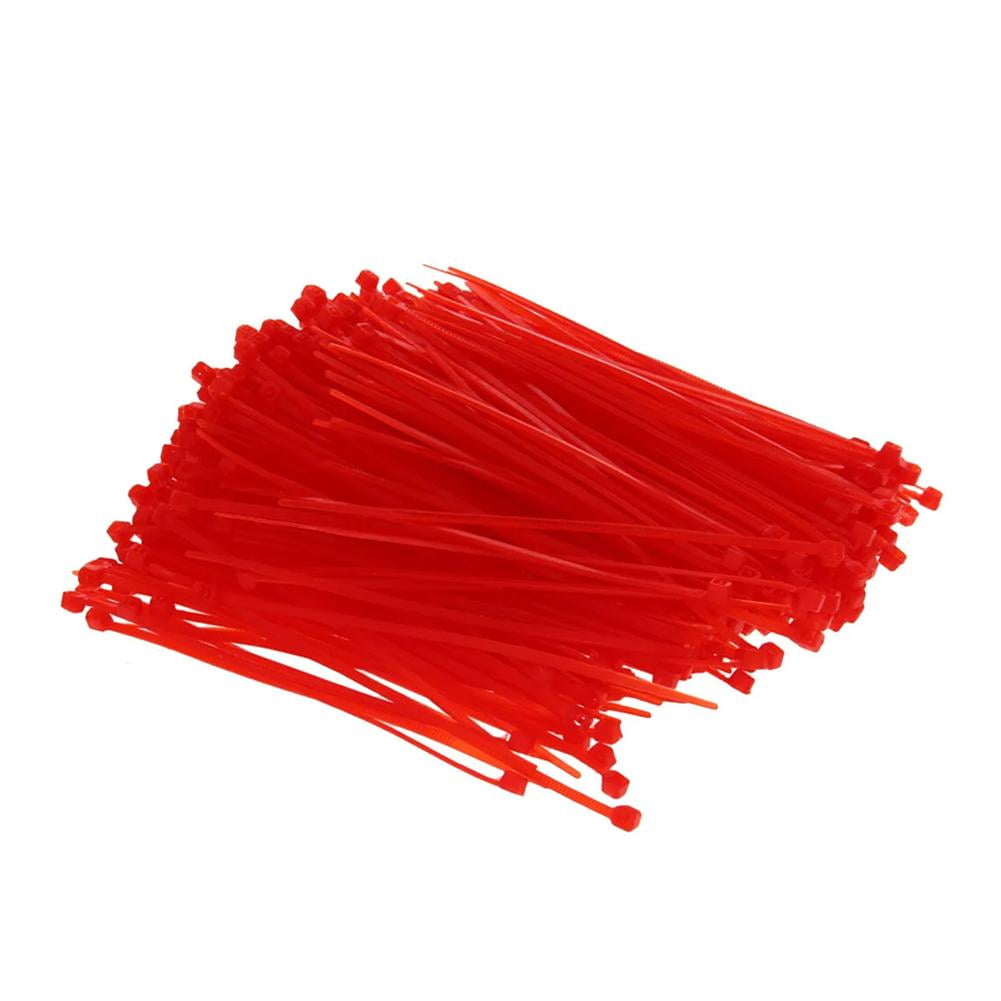 Crazyview 5*200 Red 100 SelfLocking Cable Ties Releasable Nylon Cable