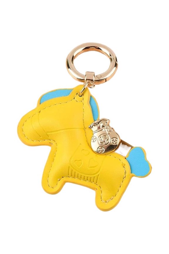 Auspicious Horse Charm Keychain - Instant Wealth & Prosperity Symbol, Vibrant Colors, High-Quality PU Material, Portable & Versatile Decorative Accessory