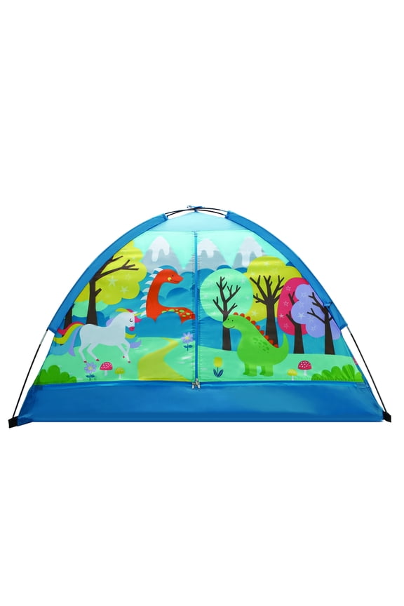 Kids Polyester Indoor Camping Play Tent with Majestic Design Print, 60"L x 36"W x 36"H