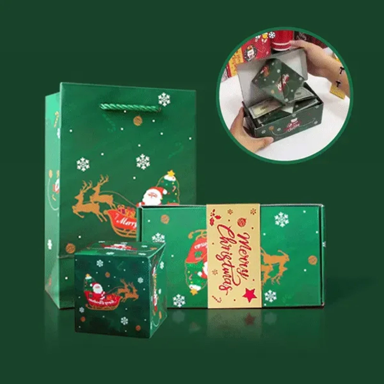Crcmjuhgsa Christmas Surprise Jumping Box Surprise Gift Box Explosion