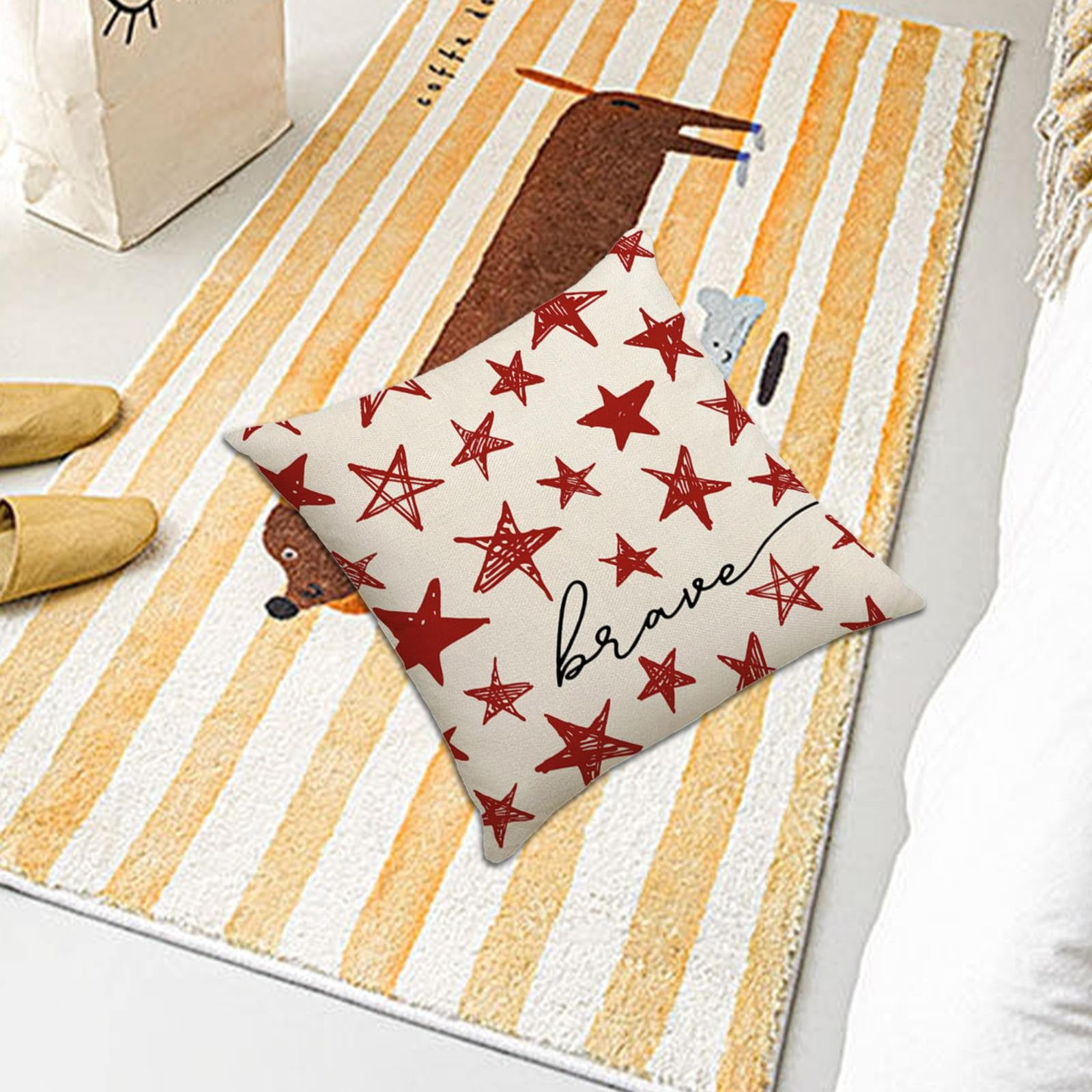 Crcmjuhgsa Clearance Throw Pillows Covers Pillowcase 4 Of July