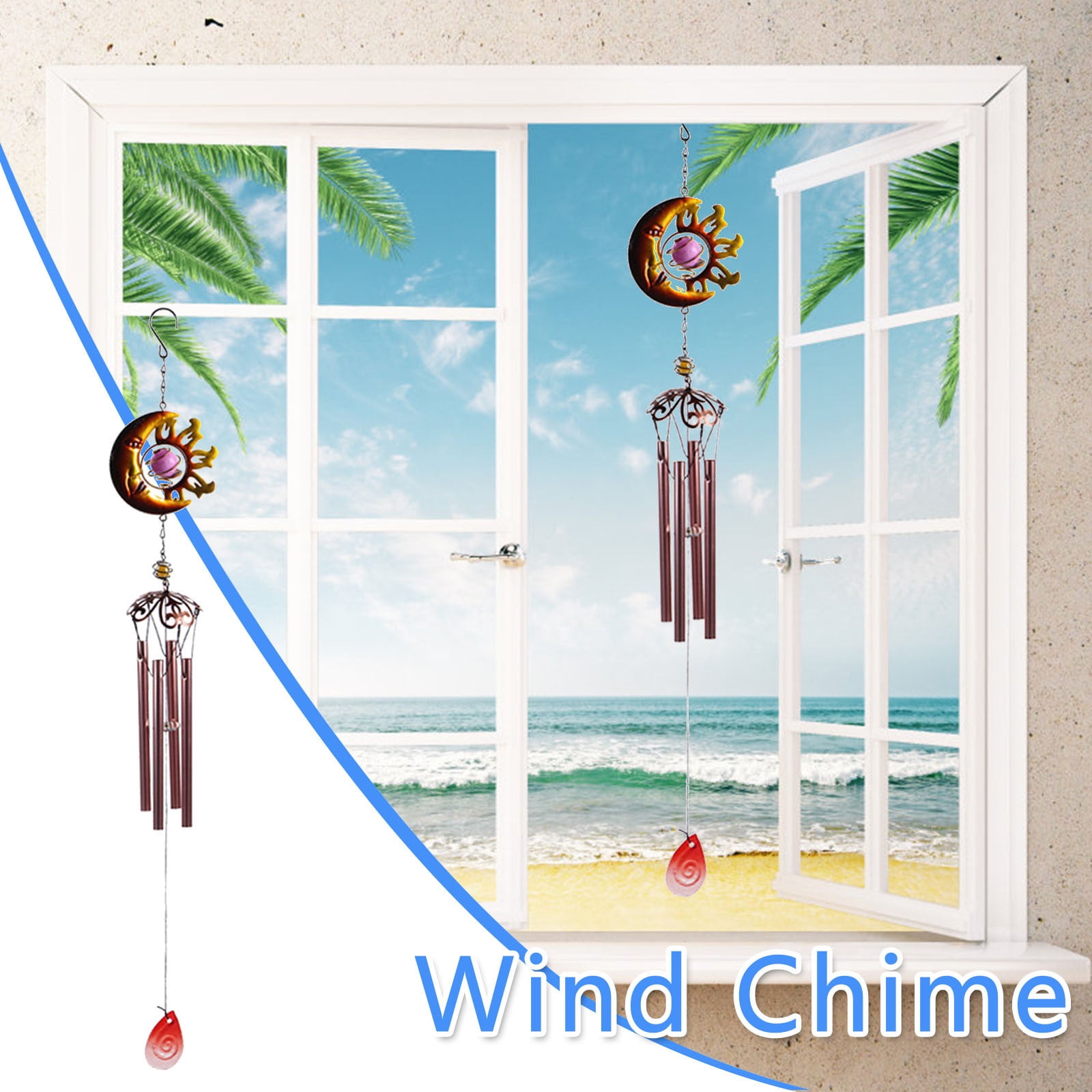 Crcmjuhgsa Dream Catchers Wind Chimes Decor Sun Moon Wind Chimes