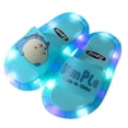 thumbnail image 1 of Cre-Heaven Blue Light Up Toddler Cute Cartoon Slippers,Boys Girls Quick Drying Non-Slip Slodes, Bathroom Slippers Gym Slippers Soft Sole Open Toe House Slides for 2-10 Years Old, 1 of 6