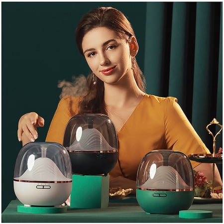Cre-Heaven Sleep Aid Mountain Hidden Essential Oil Diffuser,Ultrasonic Water Mist Diffuser with Colorful Lights,Small Cool Mist Humidifier for Bedroom