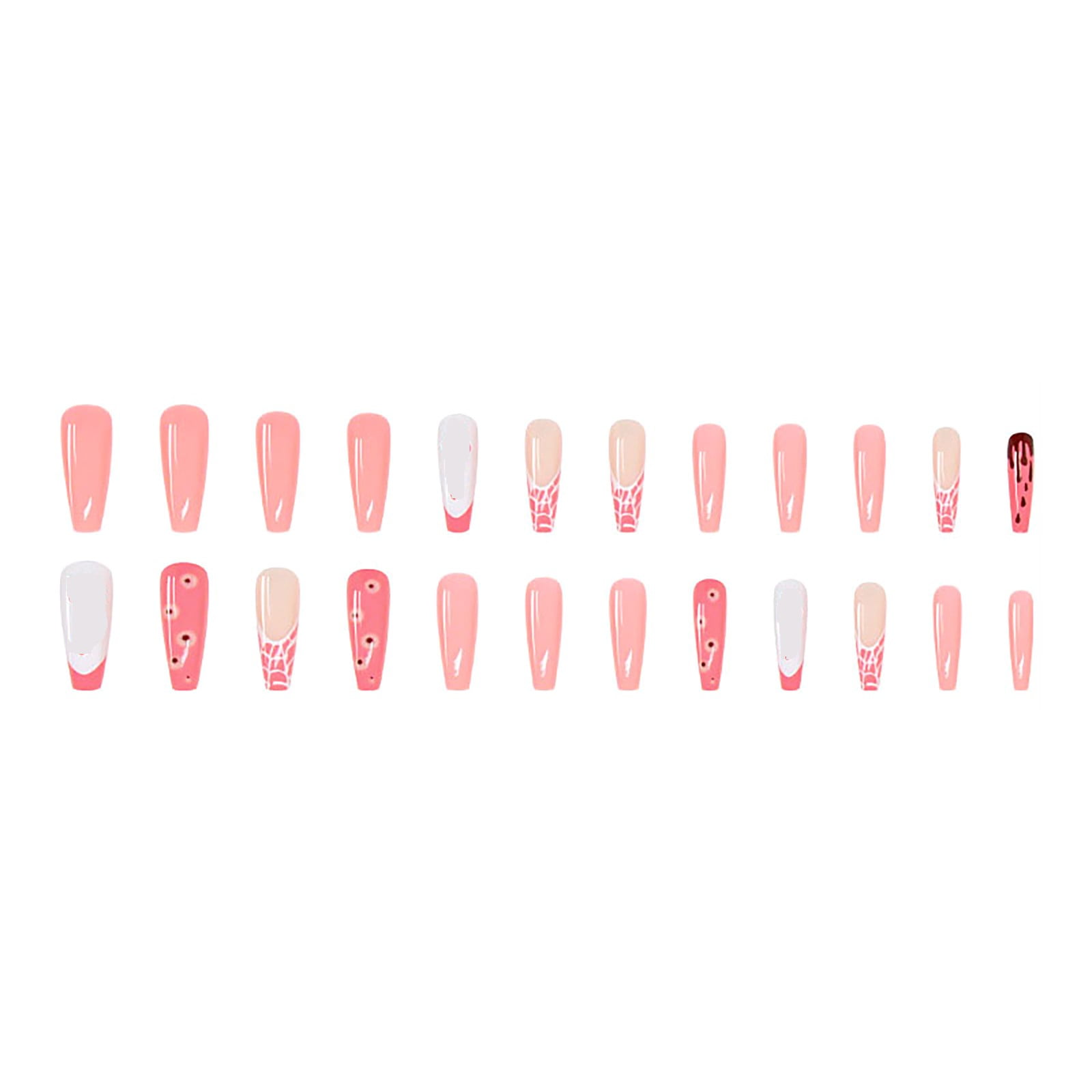 Cre8tion Nail Tips 02 Clear Press on Nails Coffin Long Design Acrylic