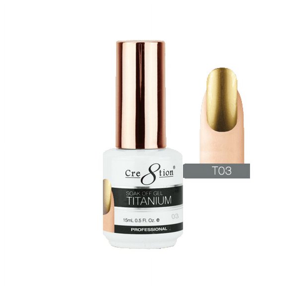 Cre8tion - Titanium Soak Off Gel (.5fl oz/15ml) Titanium 03