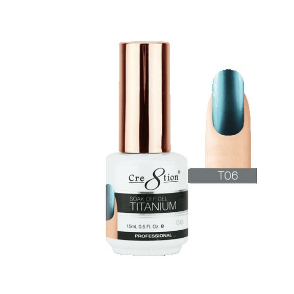 Cre8tion - Titanium Soak Off Gel (.5fl oz/15ml) Titanium 06